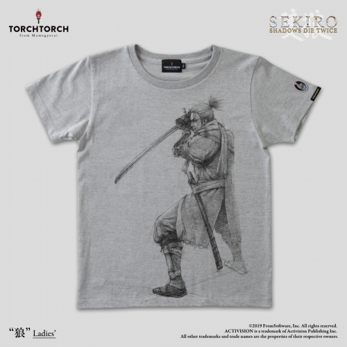 SEKIRO: SHADOWS DIE TWICE × TORCH TORCH/ Tシャツコレクション: 狼 杢灰 レディース Mサイズ