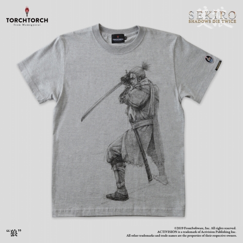 SEKIRO: SHADOWS DIE TWICE × TORCH TORCH/ Tシャツコレクション: 狼 杢灰 Sサイズ