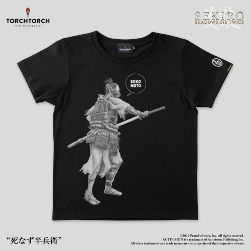 SEKIRO: SHADOWS DIE TWICE × TORCH TORCH/ Tシャツコレクション: 死なず半兵衛 黒 レディース Lサイズ
