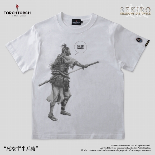 SEKIRO: SHADOWS DIE TWICE × TORCH TORCH/ Tシャツコレクション: 死なず半兵衛 白 Sサイズ