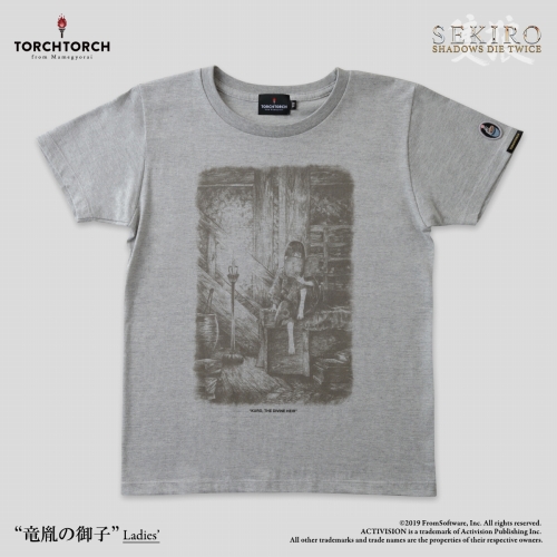 SEKIRO: SHADOWS DIE TWICE × TORCH TORCH/ Tシャツコレクション: 竜胤の御子 杢灰 レディース Mサイズ - イメージ画像