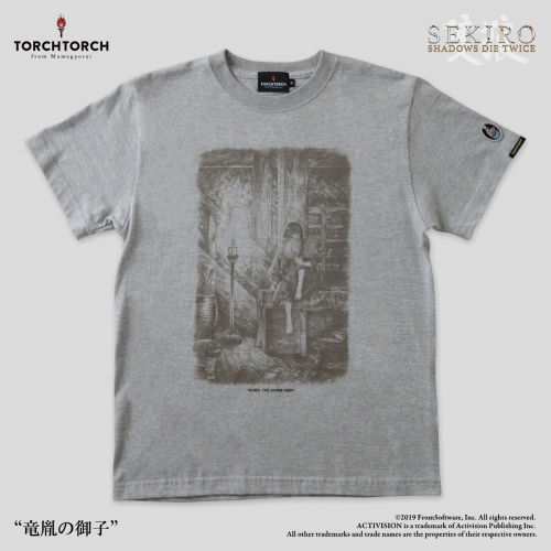 SEKIRO: SHADOWS DIE TWICE × TORCH TORCH/ Tシャツコレクション: 竜胤の御子 杢灰 Sサイズ