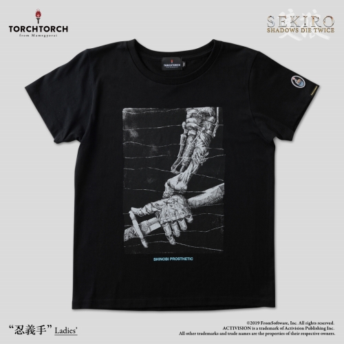 SEKIRO: SHADOWS DIE TWICE × TORCH TORCH/ Tシャツコレクション: 忍義手 黒 レディース Mサイズ