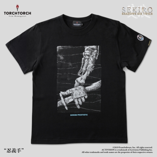 SEKIRO: SHADOWS DIE TWICE × TORCH TORCH/ Tシャツコレクション: 忍義手 黒 Sサイズ