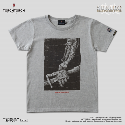 SEKIRO: SHADOWS DIE TWICE × TORCH TORCH/ Tシャツコレクション: 忍義手 杢灰 レディース Mサイズ
