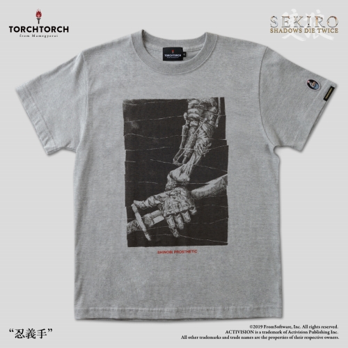 SEKIRO: SHADOWS DIE TWICE × TORCH TORCH/ Tシャツコレクション: 忍義手 杢灰 Sサイズ