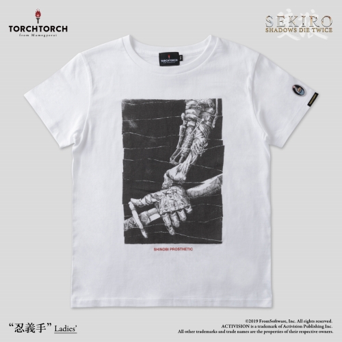 SEKIRO: SHADOWS DIE TWICE × TORCH TORCH/ Tシャツコレクション: 忍義手 白 レディース Lサイズ