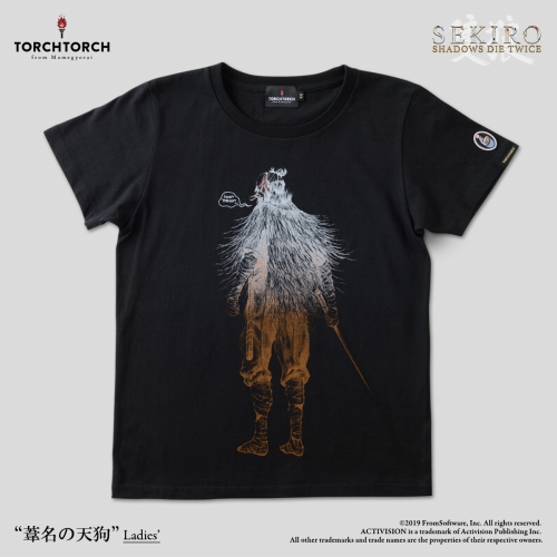 SEKIRO: SHADOWS DIE TWICE × TORCH TORCH/ Tシャツコレクション: 葦名の天狗 黒 レディース Mサイズ