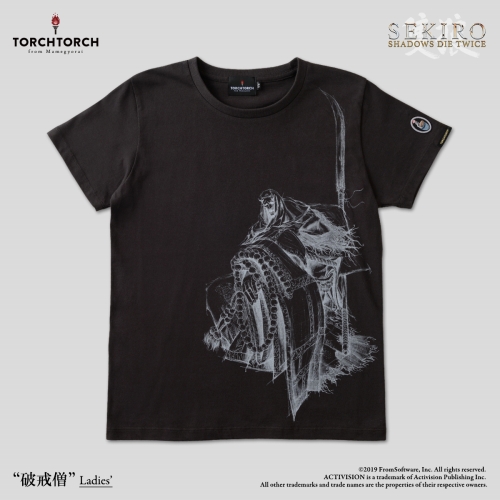 SEKIRO: SHADOWS DIE TWICE × TORCH TORCH/ Tシャツコレクション: 破戒僧 墨 レディース Mサイズ