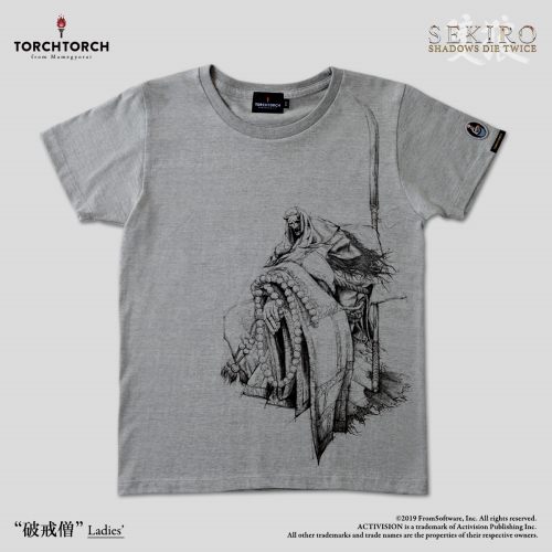 SEKIRO: SHADOWS DIE TWICE × TORCH TORCH/ Tシャツコレクション: 破戒僧 杢灰 レディース Mサイズ