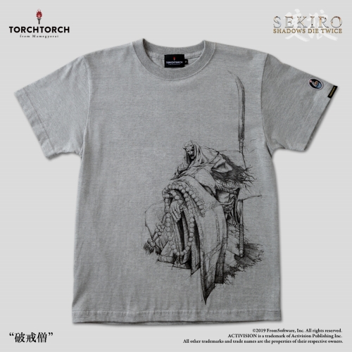 SEKIRO: SHADOWS DIE TWICE × TORCH TORCH/ Tシャツコレクション: 破戒僧 杢灰 Mサイズ