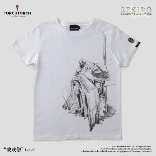 SEKIRO: SHADOWS DIE TWICE × TORCH TORCH/ Tシャツコレクション: 破戒僧 白 レディース Mサイズ