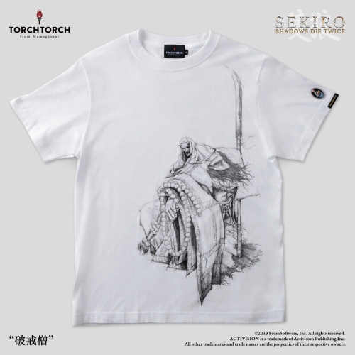 SEKIRO: SHADOWS DIE TWICE × TORCH TORCH/ Tシャツコレクション: 破戒僧 白 Sサイズ