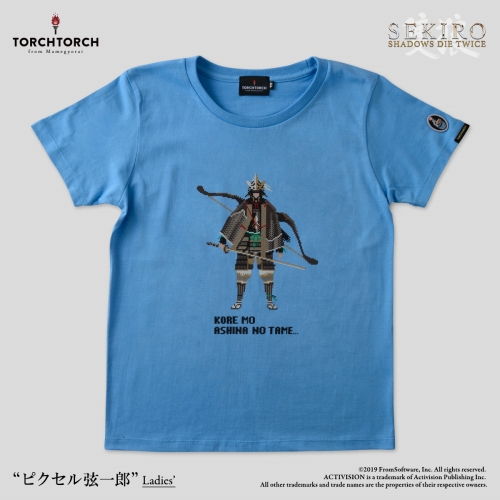 SEKIRO: SHADOWS DIE TWICE × TORCH TORCH/ Tシャツコレクション: ピクセル弦一郎 サックス レディース Mサイズ