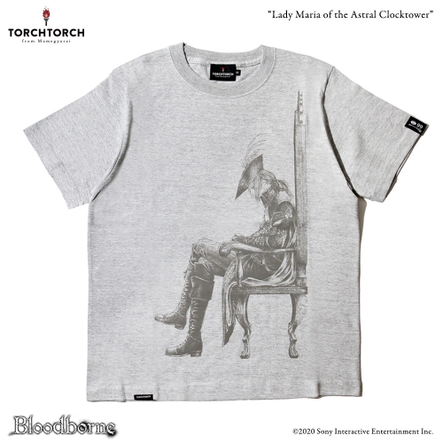 Bloodborne × TORCH TORCH/ Tシャツコレクション: 時計塔のマリア ヘザーグレー Lサイズ