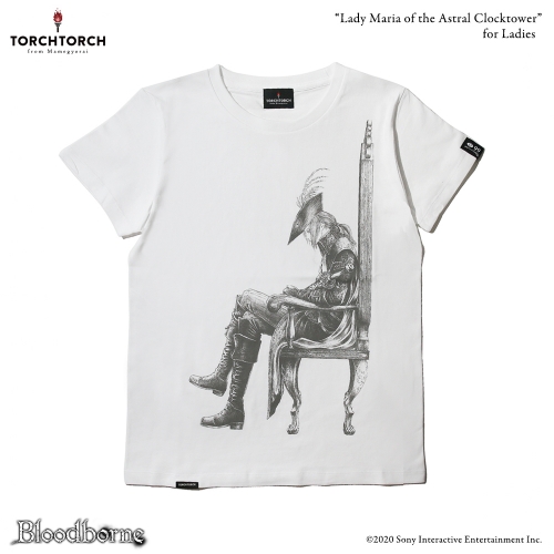 Bloodborne × TORCH TORCH/ Tシャツコレクション: 時計塔のマリア ホワイト レディース Mサイズ