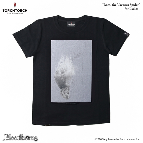 Bloodborne × TORCH TORCH/ Tシャツコレクション: 白痴の蜘蛛、ロマ ブラック レディース Mサイズ
