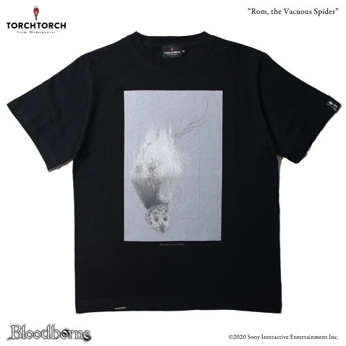 Bloodborne × TORCH TORCH/ Tシャツコレクション: 白痴の蜘蛛、ロマ ブラック XLサイズ