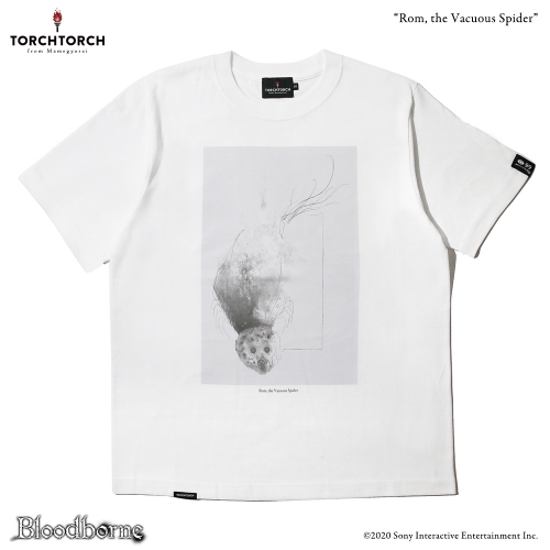 Bloodborne × TORCH TORCH/ Tシャツコレクション: 白痴の蜘蛛、ロマ ホワイト Sサイズ