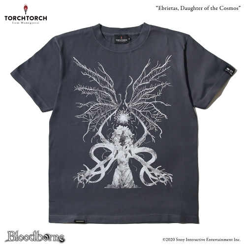 Bloodborne × TORCH TORCH/ Tシャツコレクション: 星の娘、エーブリエタース ディープグレー Lサイズ