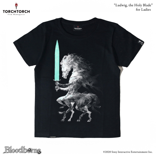 Bloodborne × TORCH TORCH/ Tシャツコレクション: 聖剣のルドウイーク ブラック レディース Mサイズ