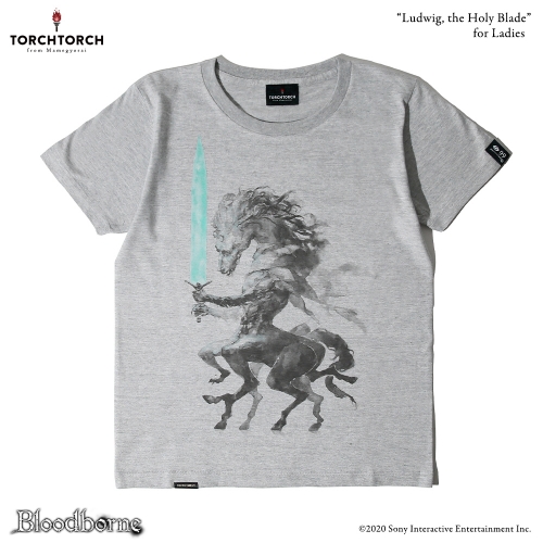 Bloodborne × TORCH TORCH/ Tシャツコレクション: 聖剣のルドウイーク ヘザーグレー レディース Mサイズ