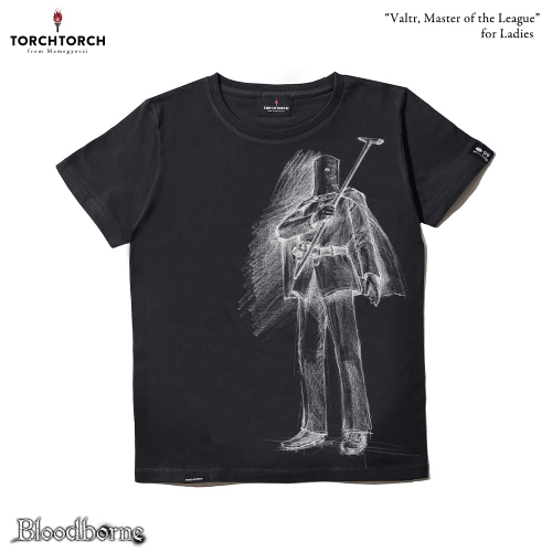 Bloodborne × TORCH TORCH/ Tシャツコレクション: 連盟の長、ヴァルトール インクブラック レディース Lサイズ