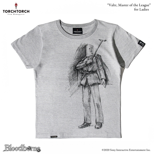 Bloodborne × TORCH TORCH/ Tシャツコレクション: 連盟の長、ヴァルトール ヘザーグレー レディース Mサイズ
