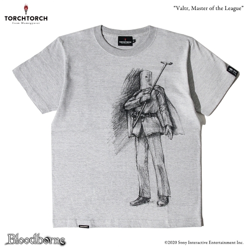 Bloodborne × TORCH TORCH/ Tシャツコレクション: 連盟の長、ヴァルトール ヘザーグレー Lサイズ