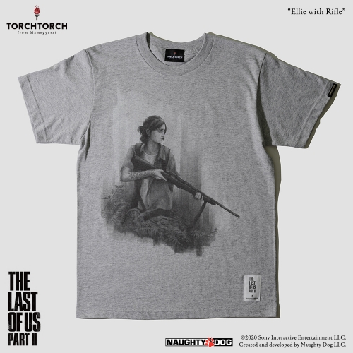 THE LAST OF US PART II × TORCH TORCH/ エリー with ライフル Tシャツ ヘザーグレー Sサイズ