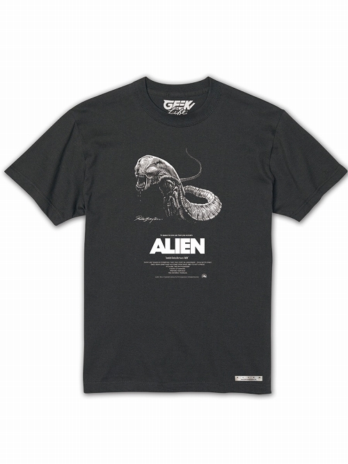 ALIEN artwork by Rockin' Jelly Bean/ エイリアン チェストバスター Tシャツ インクブラック サイズL