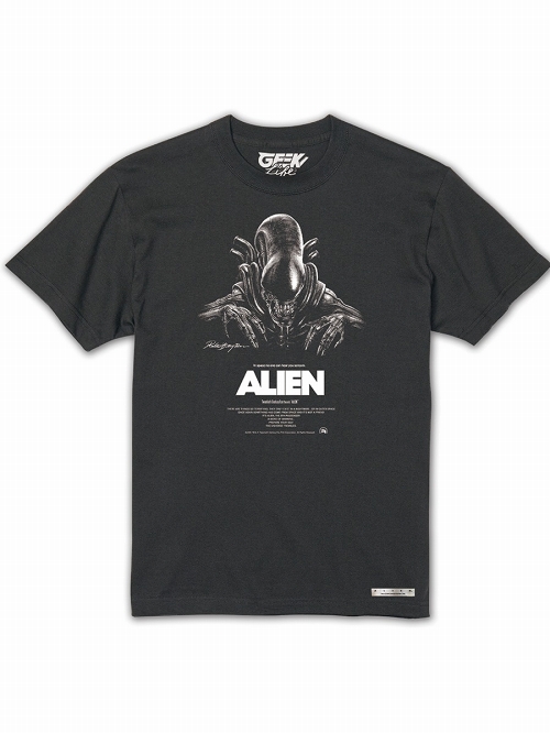 ALIEN artwork by Rockin' Jelly Bean/ エイリアン ビッグチャップ Tシャツ インクブラック サイズS