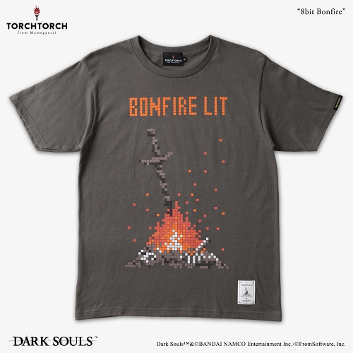 ダークソウル × TORCH TORCH/ Tシャツコレクション アンコール: 8bitの篝火 チャコール XLサイズ