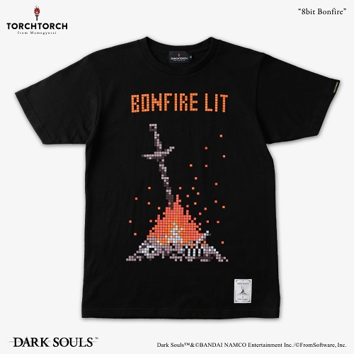 ダークソウル × TORCH TORCH/ Tシャツコレクション アンコール: 8bitの篝火 ブラック Sサイズ