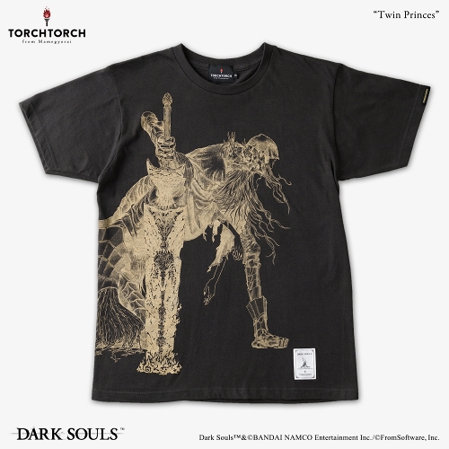 ダークソウル × TORCH TORCH/ Tシャツコレクション アンコール: 双王子ローリアンとロスリック インクブラック XXLサイズ