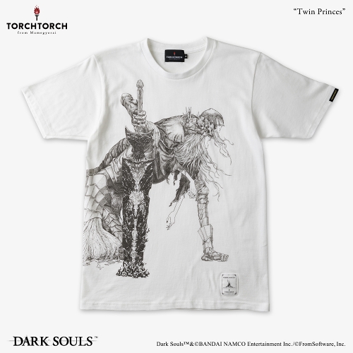 ダークソウル × TORCH TORCH/ Tシャツコレクション アンコール: 双王子ローリアンとロスリック バニラホワイト XXLサイズ