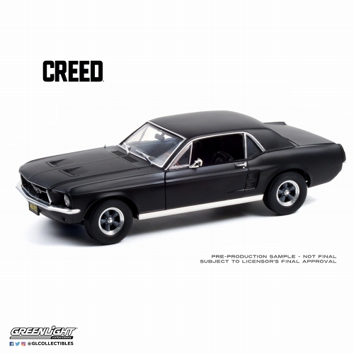 クリード チャンプを継ぐ男 CREED / アドニス・クリード 1967 フォード マスタング クーペ マットブラック 1/18 13611