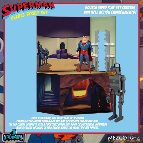 5ポイント スーパーマン 1941 アニメーション ザ・メカニカル・モンスターズ 3.75インチ アクションフィギュア ボックスセット メズコトイズ