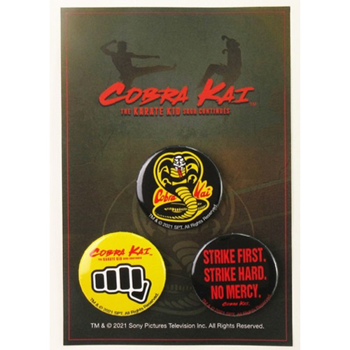 コブラ会 Cobra Kai/ コブラ会 缶バッジ 3種セット