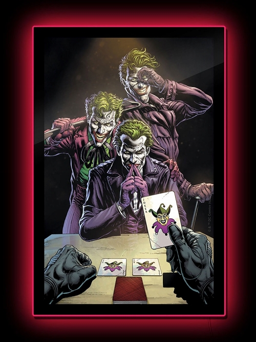 BATMAN Three Jokers コミックカバー LED ポスターサイン ウォールライト - イメージ画像