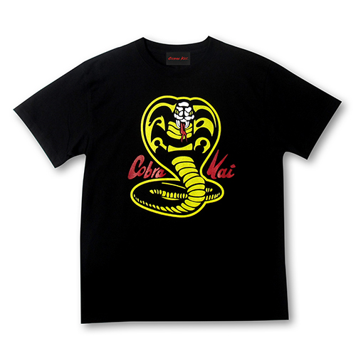 【再入荷】コブラ会 Cobra Kai/ コブラ会 ビッグスネーク ロゴ Tシャツ ブラック Sサイズ