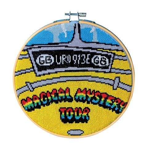 BEATLES CROSS-STITCH HOOPS #3 MAGICAL MYSTERY TOUR BUS / JUN212318