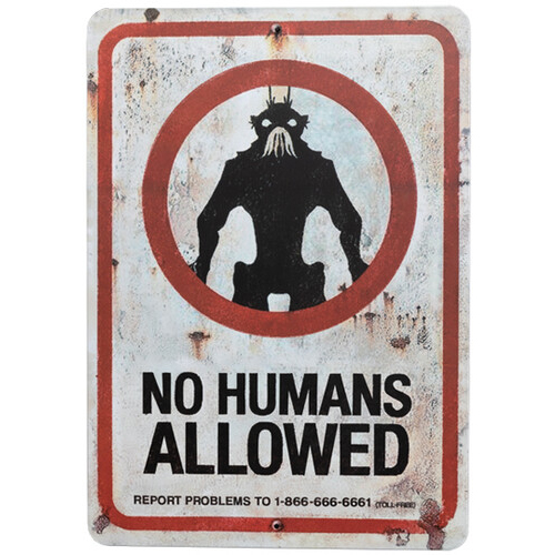 第9地区/ No Humans Allowed（人間立ち入り禁止）看板 レプリカ - 映画