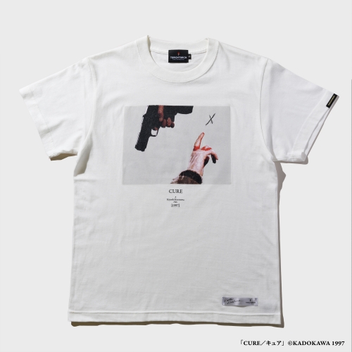 TORCH TORCH/ 黒沢清 アパレルコレクション: CURE キュア 拳銃と指 T-Shirt ホワイト Lサイズ