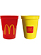 McDonald's（マクドナルド）/ プラスティックカップ 2個セット（レッド＆イエロー）