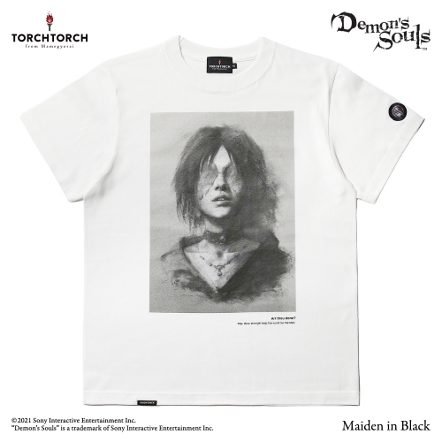 Demon's Souls × TORCH TORCH/ Tシャツコレクション: 黒衣の火防女 バニラホワイト Mサイズ