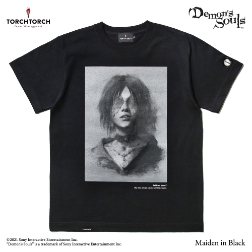 Demon's Souls × TORCH TORCH/ Tシャツコレクション: 黒衣の火防女 ブラック Sサイズ