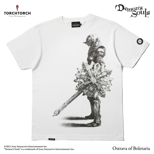 Demon's Souls × TORCH TORCH/ Tシャツコレクション: ボーレタリアのオストラヴァ バニラホワイト Lサイズ