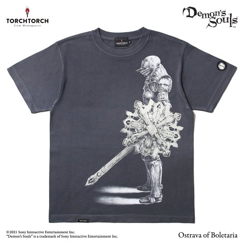 Demon's Souls × TORCH TORCH/ Tシャツコレクション: ボーレタリアのオストラヴァ ディープグレー Mサイズ