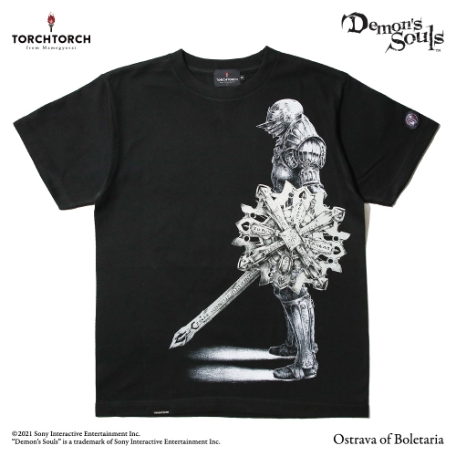 Demon's Souls × TORCH TORCH/ Tシャツコレクション: ボーレタリアのオストラヴァ ブラック Sサイズ